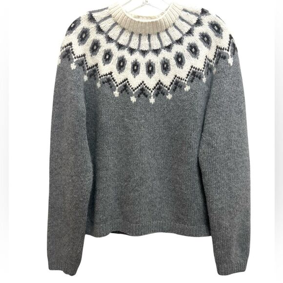 Ralph Lauren Exclusive Hand Knit Wool Angora Sweater Gray Size XL - Picture 2 of 11